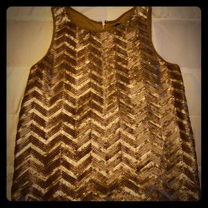 Bebe gold sleeveless top